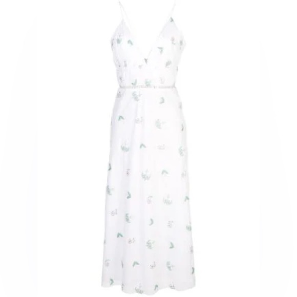 markarian v-neck embroidered dress. Excellent condition! Size 4 - Picture 3 of 5